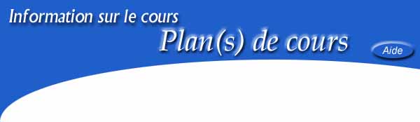 Plan(s) de cours